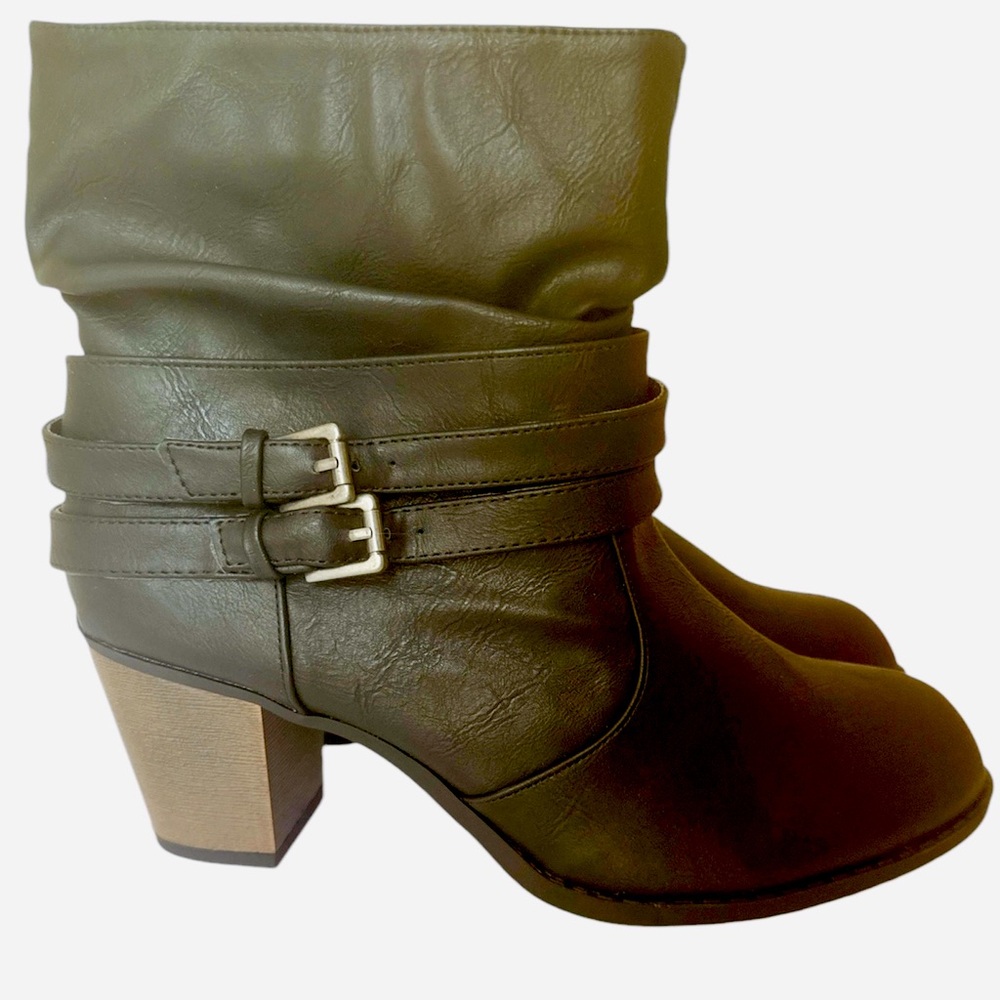 Diba London DORA Leather Ankle Boots - Booties SIZE 11 Med Black